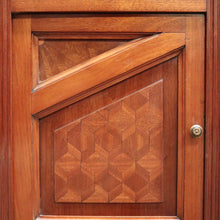 Load image into Gallery viewer, x SOLD Antique French Bedside Tables, Mahogany and Marble Lamp or Side Tables True Pair B11137