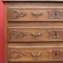 Load image into Gallery viewer, x SOLD Antique French Chest of Drawers, 3 Drawer Hall Table, Hall Cabinet Large Bedside B10296