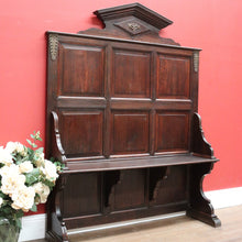 Load image into Gallery viewer, x SOLD Antique French Oak Narrow Hall Seat, Antique French Gothic Church Pew Seat Chair B11202