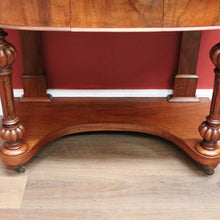 Load image into Gallery viewer, x SOLD Antique English Dressing Table, Walnut and Burr Walnut Mirror Back Dresser. B11160