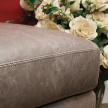Load image into Gallery viewer, x SOLD Coco Republic Grey Leather Ottoman, Footstool, Ford Studded Ottoman Mont Wolf B11005