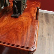 Load image into Gallery viewer, x SOLD Antique English Sideboard, Mahogany Mirror Back Inverted Sideboard Cabinet B10825
