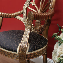 Load image into Gallery viewer, x SOLD Vintage Italian Gilt Timber Bedroom Chair, Armchair, Hall Chair, Lounge Chair B10803