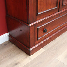 Load image into Gallery viewer, x SOLD Antique Australian Cedar Gentleman's Press, 2 Door Wardrobe Blanket Box Base B10741