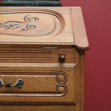 Load image into Gallery viewer, x SOLD Antique French Chest of Drawers Desk, 3 Drawer Writing Bureau Office Desk Chest B10712