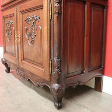 Load image into Gallery viewer, x SOLD Vintage China Cabinet, French Bookcase, Oak 4 Door Display Cabinet Chest. B10212