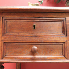 Load image into Gallery viewer, x SOLD Antique French Oak and Leather Office Desk, 4 Drawer Office Desk with Turned Leg B10722