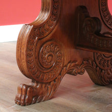 Load image into Gallery viewer, x SOLD Antique French Refectory Table, Twin Pedestal Kitchen or Dining Table, Oak Table B11135