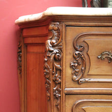 Load image into Gallery viewer, x SOLD Antique Chest of Drawers, Antique French Marble Top Hall Cabinet Cupboard Chest B10776