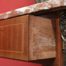 Load image into Gallery viewer, x SOLD Antique French Lamp Table, French Bedside Table. Marble, Walnut and Gilt Brass B11076