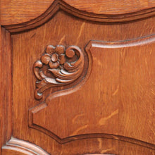 Load image into Gallery viewer, X SOLD Antique Vintage French Oak Bookcase or China Cabinet, Glass Door, and Drawers. B11270