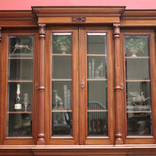 Load image into Gallery viewer, x SOLD Antique English Mahogany Bookcase, 8 Door Breakfront China Cabinet Bookcase. B1116x5
