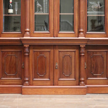 Load image into Gallery viewer, x SOLD Antique English Mahogany Bookcase, 8 Door Breakfront China Cabinet Bookcase. B1116x5