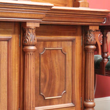 Load image into Gallery viewer, x SOLD Antique English Mahogany Bookcase, 8 Door Breakfront China Cabinet Bookcase. B1116x5