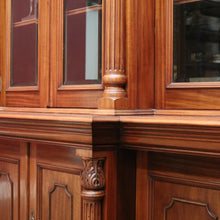 Load image into Gallery viewer, x SOLD Antique English Mahogany Bookcase, 8 Door Breakfront China Cabinet Bookcase. B1116x5