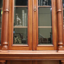 Load image into Gallery viewer, x SOLD Antique English Mahogany Bookcase, 8 Door Breakfront China Cabinet Bookcase. B1116x5