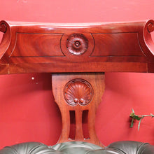 Load image into Gallery viewer, x SOLD Vintage 1970-1980s Office Chair Emerald Green Leather Mahogany Button Seat Chair. B11167