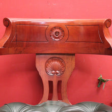 Load image into Gallery viewer, x SOLD Vintage 1970-1980s Office Chair Emerald Green Leather Mahogany Button Seat Chair. B11166