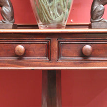 Load image into Gallery viewer, x SOLD Antique English Mahogany Hall Table, Two Drawer Hall Lamp or Side Table, Desk. B11263