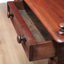 Load image into Gallery viewer, x SOLD Antique English Mahogany Hall Table, Two Drawer Hall Lamp or Side Table, Desk. B11263