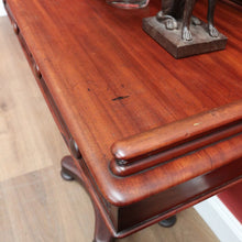 Load image into Gallery viewer, x SOLD Antique English Mahogany Hall Table, Two Drawer Hall Lamp or Side Table, Desk. B11263