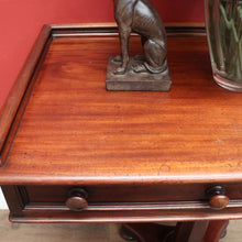 Load image into Gallery viewer, x SOLD Antique English Mahogany Hall Table, Two Drawer Hall Lamp or Side Table, Desk. B11263