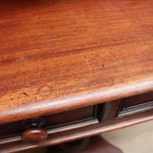 Load image into Gallery viewer, x SOLD Antique English Mahogany Hall Table, Two Drawer Hall Lamp or Side Table, Desk. B11263