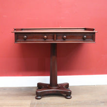 Load image into Gallery viewer, x SOLD Antique English Mahogany Hall Table, Two Drawer Hall Lamp or Side Table, Desk. B11263