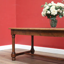 Load image into Gallery viewer, x SOLD Antique French Oak Refectory Table, Dining Kitchen Table with Two Leaves. B11269
