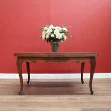 Load image into Gallery viewer, x SOLD Antique French Oak Dining Table with Two Extension Leaves, Parquetry Top. B11271