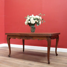 Load image into Gallery viewer, x SOLD Antique French Oak Dining Table with Two Extension Leaves, Parquetry Top. B11271