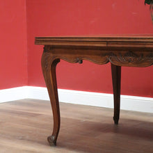 Load image into Gallery viewer, x SOLD Antique French Oak Dining Table with Two Extension Leaves, Parquetry Top. B11271