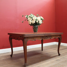 Load image into Gallery viewer, x SOLD Antique French Oak Dining Table with Two Extension Leaves, Parquetry Top. B11271