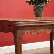 Load image into Gallery viewer, x SOLD Antique French Oak Dining Table with Two Extension Leaves, Parquetry Top. B11271