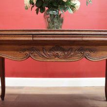 Load image into Gallery viewer, x SOLD Antique French Oak Dining Table with Two Extension Leaves, Parquetry Top. B11271
