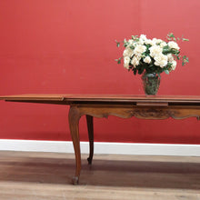 Load image into Gallery viewer, x SOLD Antique French Oak Dining Table with Two Extension Leaves, Parquetry Top. B11271