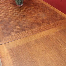 Load image into Gallery viewer, x SOLD Antique French Oak Dining Table with Two Extension Leaves, Parquetry Top. B11271