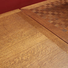 Load image into Gallery viewer, x SOLD Antique French Oak Dining Table with Two Extension Leaves, Parquetry Top. B11271