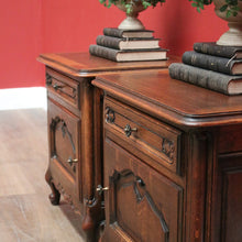 Load image into Gallery viewer, x SOLD Pair of Antique Lamp Tables, Antique French Bedside Tables, Bedside Cabinets B11039