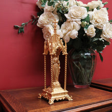 Load image into Gallery viewer, x SOLD Antique Gilt Madonna, Virgin Mary in Reliquary or Fereter. Religious Gilt Statue B11041