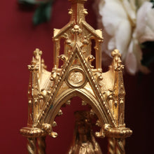 Load image into Gallery viewer, x SOLD Antique Gilt Madonna, Virgin Mary in Reliquary or Fereter. Religious Gilt Statue B11041