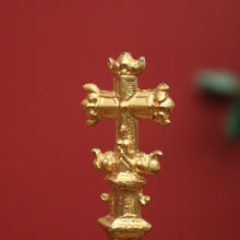 Load image into Gallery viewer, x SOLD Antique Gilt Madonna, Virgin Mary in Reliquary or Fereter. Religious Gilt Statue B11041