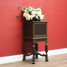 Load image into Gallery viewer, x SOLD Antique English Plant Stand, Oak Jardinière Stand, Raised Pot Plant Holder Stand B11077