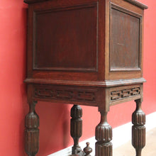 Load image into Gallery viewer, x SOLD Antique English Plant Stand, Oak Jardinière Stand, Raised Pot Plant Holder Stand B11077