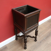 Load image into Gallery viewer, x SOLD Antique English Plant Stand, Oak Jardinière Stand, Raised Pot Plant Holder Stand B11077