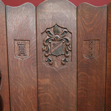 Load image into Gallery viewer, x SOLD Set of Two Armchairs, Pair of Antique French Oak Heraldic Chairs, Coat of Arms B11046