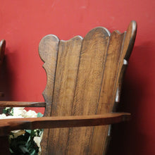 Load image into Gallery viewer, x SOLD Set of Two Armchairs Pair of Antique French Oak and Rush Seat Wing Back Chairs B11043