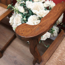 Load image into Gallery viewer, x SOLD Set of Two Armchairs Pair of Antique French Oak and Rush Seat Wing Back Chairs B11043