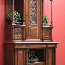 Load image into Gallery viewer, x SOLD Antique French Sideboard, Walnut Bookcase, China Cabinet, 2 Height Hall Cupboard B10860