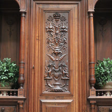 Load image into Gallery viewer, x SOLD Antique French Sideboard, Walnut Bookcase, China Cabinet, 2 Height Hall Cupboard B10860